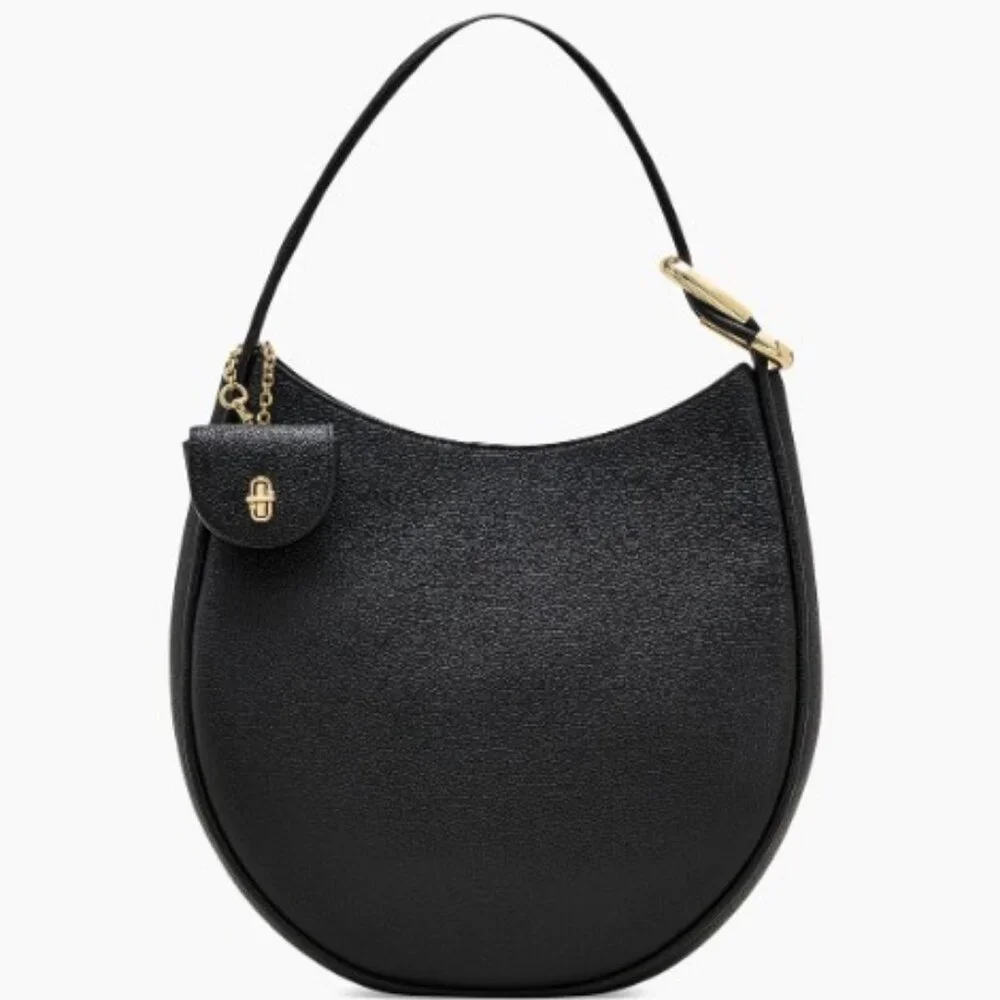 Marc Jacobs Large Leather Hobo Bag Black